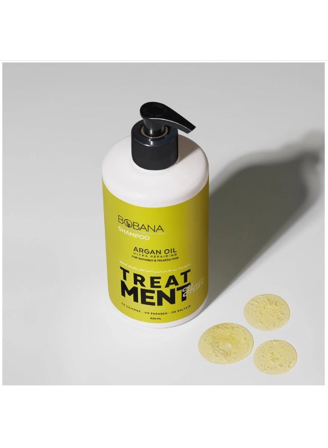 بوبانا شامبو زيت الأرجان للشعر الجاف والتالف - تركيبة ترطيب عميق وإصلاح - 400 مل - Image 2